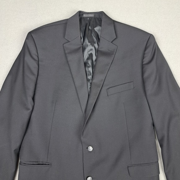 Lauren Ralph Lauren Blazer Mens 42L Black Wool Equestrian Buttons‎ Derby Jacket - Picture 2 of 16